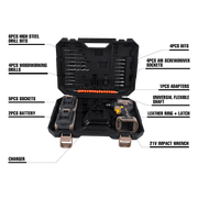 XPC-IWT-01 Cordless Impact Wrench & Drill Tool Kit (350Nm, 21V | 3-in-1 Multi-Purpose)