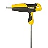 Stanley Ball Head T-Handle Hex Key 5mm (350mm) – S2 Steel, Long Arm, Bi-Material Grip