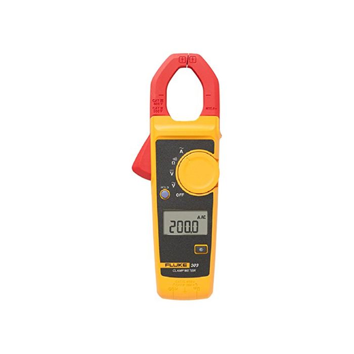 Fluke 303 Digital Clamp Meter | 600A AC Current | CAT III 600V Safety | Backlit Display