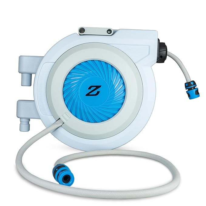 Zephyr Enclosed PVC Water Hose Reel (13mm x 25m) – With Hybrid Flex Hose