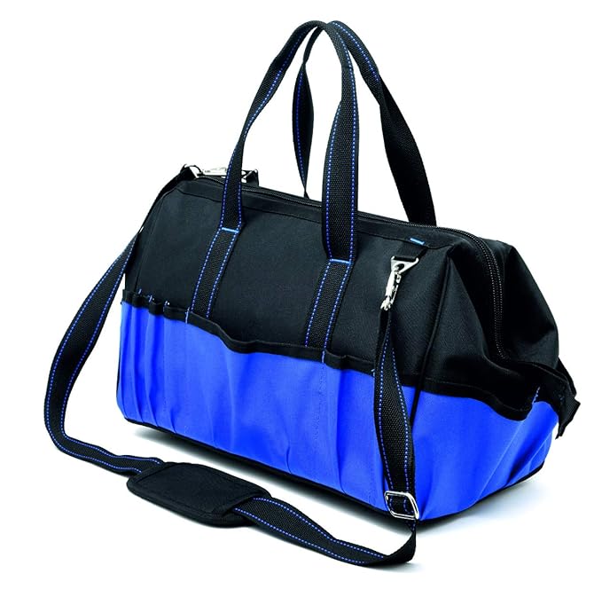 Zephyr Work Gear – 31-Pocket Heavy-Duty Tool Bag with Hard Bottom | Water-Resistant Polyester | Large Storage Organizer for Professionals