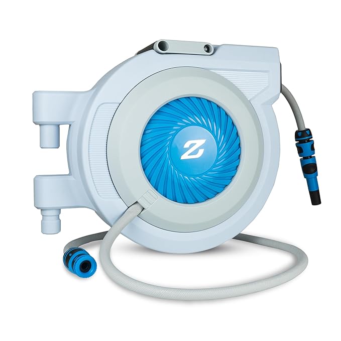 Zephyr Enclosed PVC Water Hose Reel (13mm x 25m) – With Hybrid Flex Hose