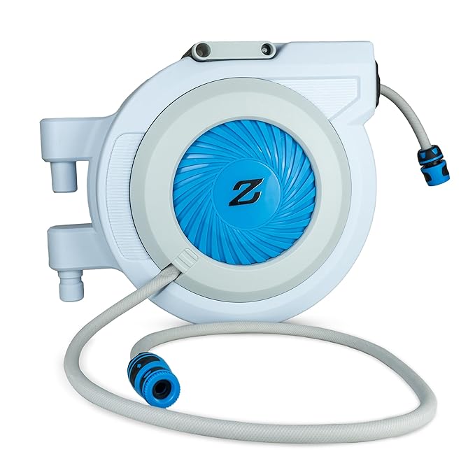 Zephyr Enclosed PVC Water Hose Reel (13mm x 25m) – With Hybrid Flex Hose