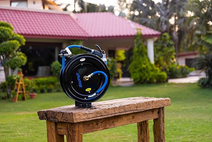 Zephyr Heavy-Duty Auto Retractable Water & Garden Hose Reel – Industrial-Grade, Made in India
