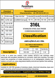 316L Corrosion Resistant Stainless Steel Electrode